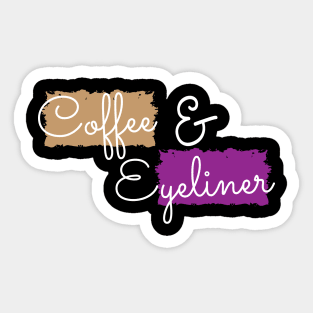 Coffee and eyeliner Sticker